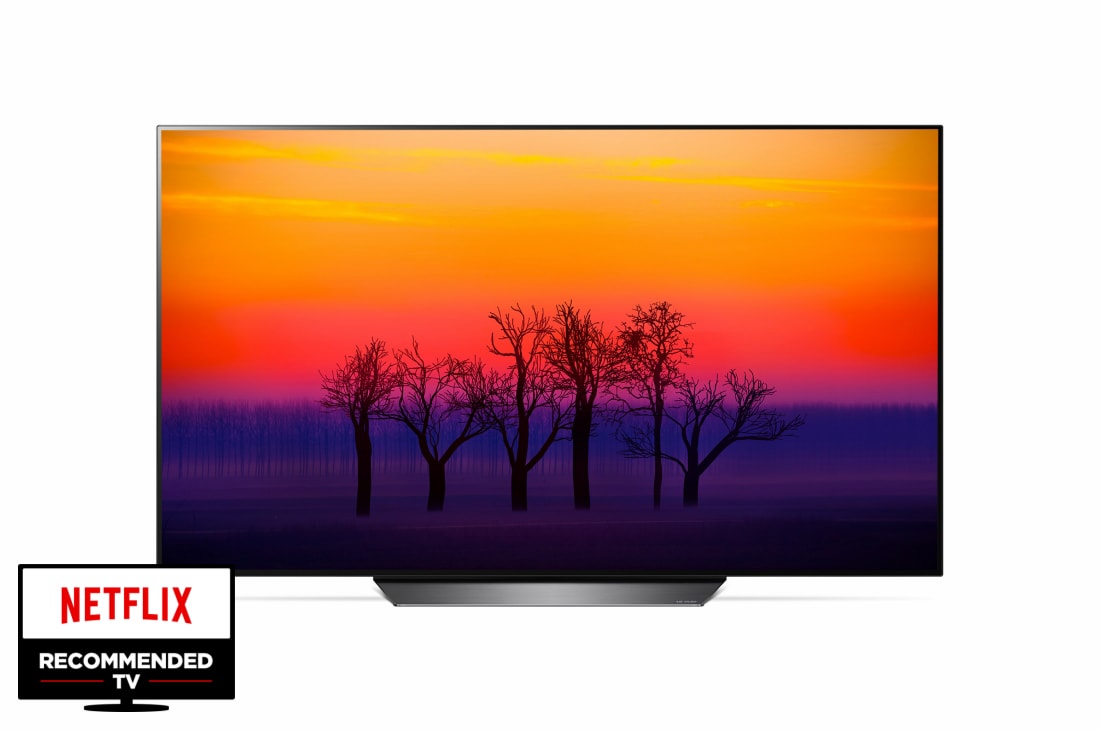 LG OLED телевизор LG 55'' (139 cm) с 4K кинематографичен HDR, операционна система webOS 4.0 и аудиосистема Dolby Atmos®, OLED55B8PLA