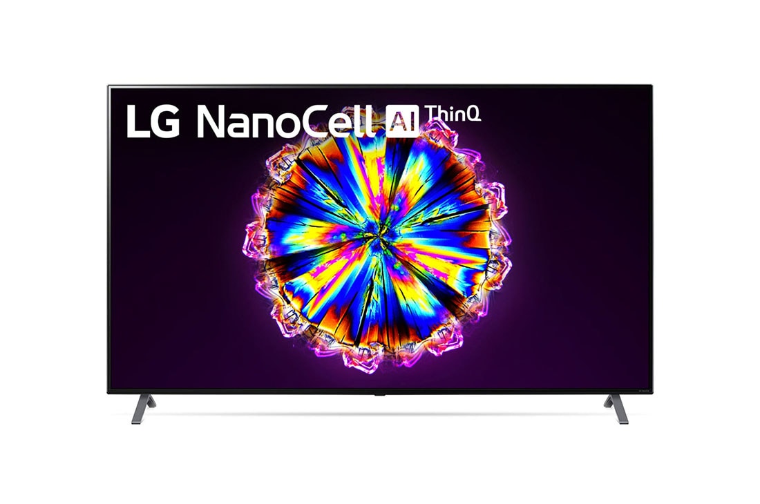 LG 4K NanoCell TV, изглед отпред със запълваща снимка, 75NANO903NA