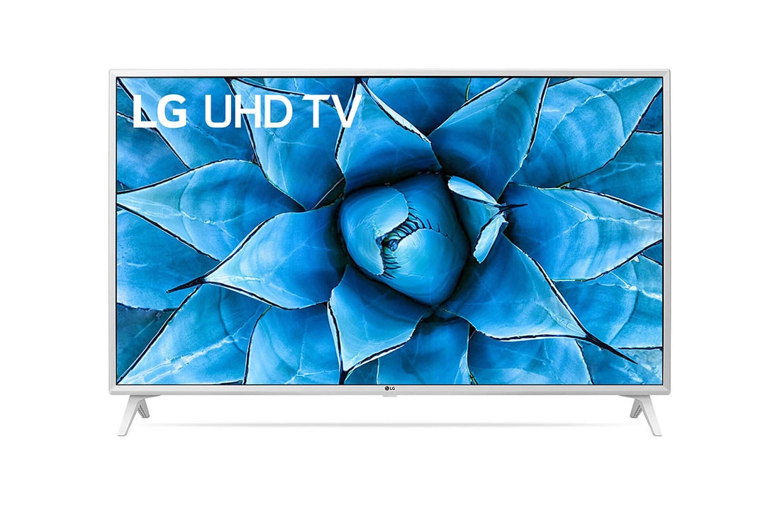 LG UN73 49-инчов 4K смарт UHD TV, изглед отпред със запълваща снимка, 49UN73903LE
