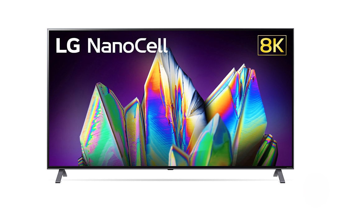 LG 8K NanoCell TV, изглед отпред със запълваща снимка, 75NANO993NA