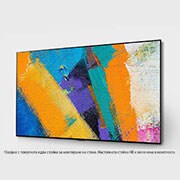 LG GX 77-инчов 4K смарт OLED телевизор, изглед отстрани под ъгъл 30 градуса със запълваща снимка, OLED77GX3LA, thumbnail 2