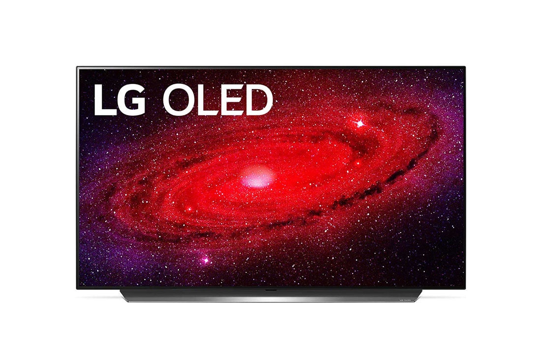 LG 48'' (121 cm) 4K HDR Smart OLED TB, изглед отпред със запълваща снимка, OLED48CX3LB