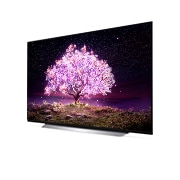 LG 77'' (196 cm) 4K HDR Smart OLED TV, Изглед отстрани под ъгъл -30 градуса, OLED77C12LA, thumbnail 3