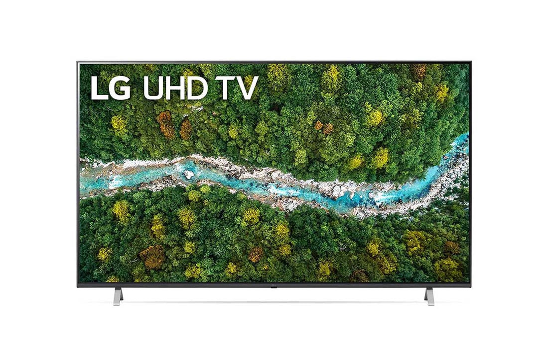 LG 70'' (178 cm) 4K HDR Smart UHD TV, Изглед отпред на LG UHD TV, 70UP77003LB
