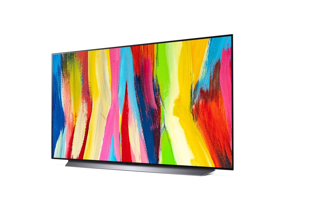 LG Смарт телевизор LG OLED evo C2 48 инча 4K, Страничен изглед под лек ъгъл , OLED48C21LA, thumbnail 2