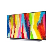 LG Смарт телевизор LG OLED evo C2 48 инча 4K, Страничен изглед под лек ъгъл , OLED48C21LA, thumbnail 2
