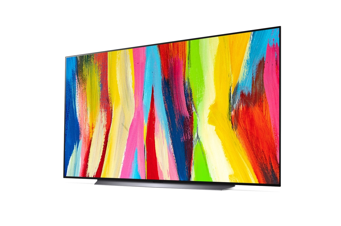 LG Смарт телевизор LG OLED evo C2 83 инча 4K, Страничен изглед под лек ъгъл , OLED83C21LA, thumbnail 2