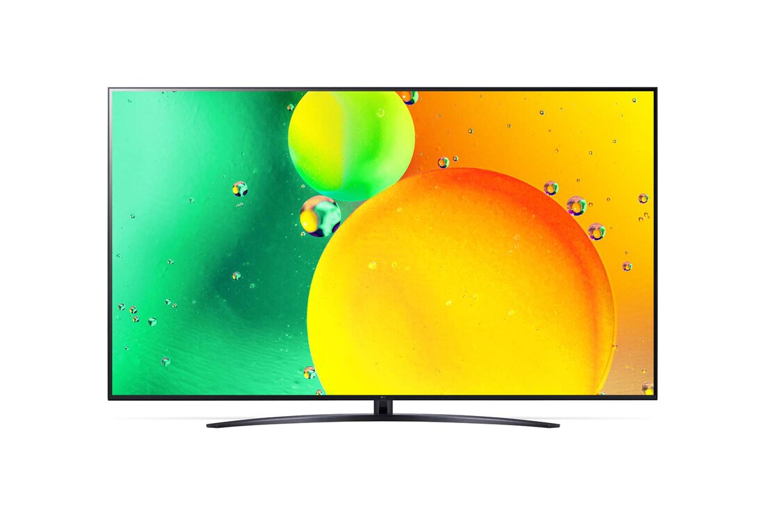 LG 86'' (217 cm) 4K HDR Smart Nano Cell TV, изглед отпред с изображение, 86NANO763QA, thumbnail 2