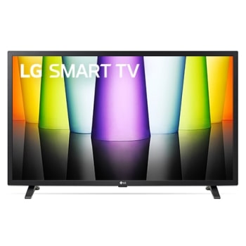 Изглед отпред на Full HD телевизор на LG с изображение и лого на продукта1