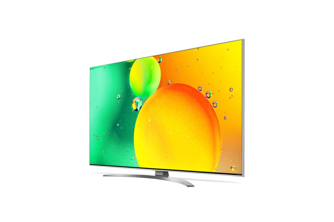 LG 50'' (127 cm) 4K HDR Smart Nano Cell TV, изглед отстрани под ъгъл 30 градуса с изображение, 50NANO783QA, thumbnail 3