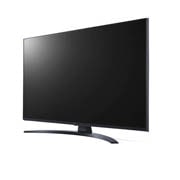 LG UHD UR81 43-инчов 4K смарт телевизор от 2023 г., изглед отстрани под ъгъл 30 градуса, 43UR81003LJ, thumbnail 3