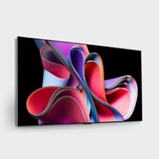 LG OLED evo G3 4K 55-инчов смарт телевизор от 2023 г., Десен страничен изглед под лек ъгъл на LG OLED G3, монтиран на стената, OLED55G33LA, thumbnail 5