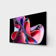 LG OLED evo G3 4K 65-инчов смарт телевизор от 2023 г., Ляв страничен изглед под лек ъгъл на LG OLED G3, монтиран на стената, OLED65G33LA, thumbnail 3