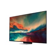 LG QNED MiniLED 86 75-инчов 4K смарт телевизор от 2023 година, изглед отстрани под ъгъл 30 градуса със запълващо изображение, 75QNED863RE, thumbnail 3