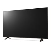 LG  LG UHD UR74 43-инчов 4K смарт телевизор от 2023 г., изглед отстрани под ъгъл 30 градуса, 43UR74003LB, thumbnail 3