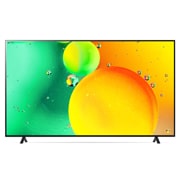 LG NanoCell 75'' NANO75 4K TV, изглед отпред с изображение, 75NANO753QA, thumbnail 2