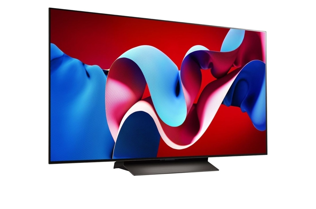 LG OLED evo AI C4 77-инчов 4K смарт телевизор 2024, Леко наклонен десен страничен изглед на телевизор OLED evo на LG, OLED C4, OLED77C41LA, thumbnail 9
