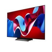 LG OLED evo AI C4 77-инчов 4K смарт телевизор 2024, Ляв страничен изглед на телевизор OLED evo на LG, OLED C4, OLED77C41LA, thumbnail 6