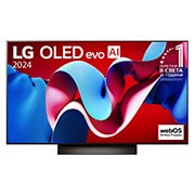 LG OLED evo AI C4 48-инчов 4K смарт телевизор 2024, FRONT VIEW , OLED48C41LA, thumbnail 1