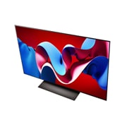 LG OLED evo AI C4 48-инчов 4K смарт телевизор 2024, Изглед под ъгъл отдолу на телевизор OLED evo на LG, OLED C4, OLED48C41LA, thumbnail 7