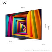 LG 65-инчов LG UHD AI UT91 4K Smart TV 2024, LG UHD TV, UT91 РАЗМЕРИ, 65UT91003LA, thumbnail 3