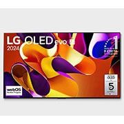 LG OLED evo AI G4 55-инчов 4K смарт телевизор 2024, Изглед отпред на LG OLED evo AI TV, OLED G4, 11 години номер 1 в света, лого с емблемата OLED, логото на webOS Re:New Program и логото на 5-годишна гаранция на панела на екрана, OLED55G42LW, thumbnail 1