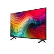 LG 43 инчов LG NanoCell AI NANO82 4K смарт TV 2024, Ляв страничен изглед, под лек ъгъл, на LG NanoCell TV, NANO82, 43NANO82T3B, thumbnail 3