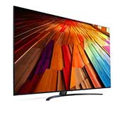 LG 86-инчов LG UHD AI UT81 4K смарт телевизор 2024, Леко наклонен ляв страничен изглед на LG UHD TV, UT81, 86UT81003LA, thumbnail 2