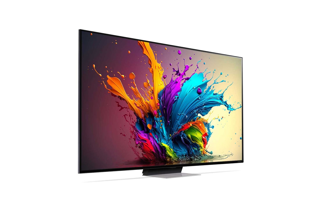 LG 75-инчов LG QNED AI QNED91 4K Smart TV 2024, Телевизор, леко наклонен отдясно изглед на LG QNED TV, QNED91, 75QNED91T3A, thumbnail 5