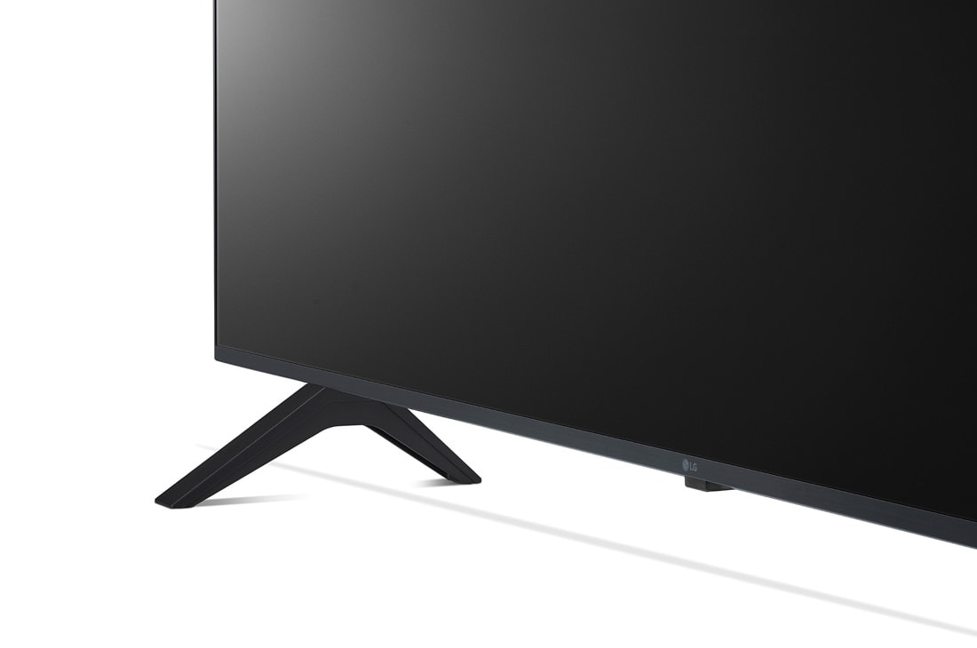 LG  LG UHD UR75 43-инчов 4K смарт телевизор от 2023 г., изглед на стойката в близък план, 43UR75003LK, thumbnail 5
