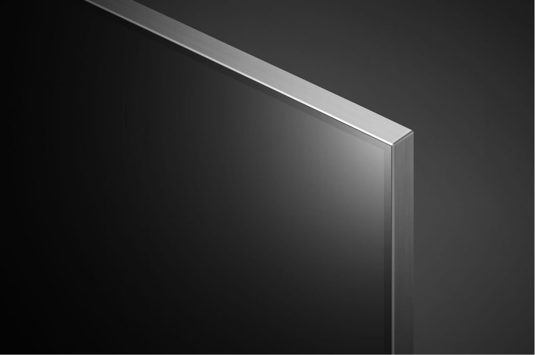 LG 75 инча LG QNED MiniLED AI QNED99 8K Смарт TV 2024, Близък план на горния ръб на LG QNED TV, QNED100, 75QNED99T9B, thumbnail 5