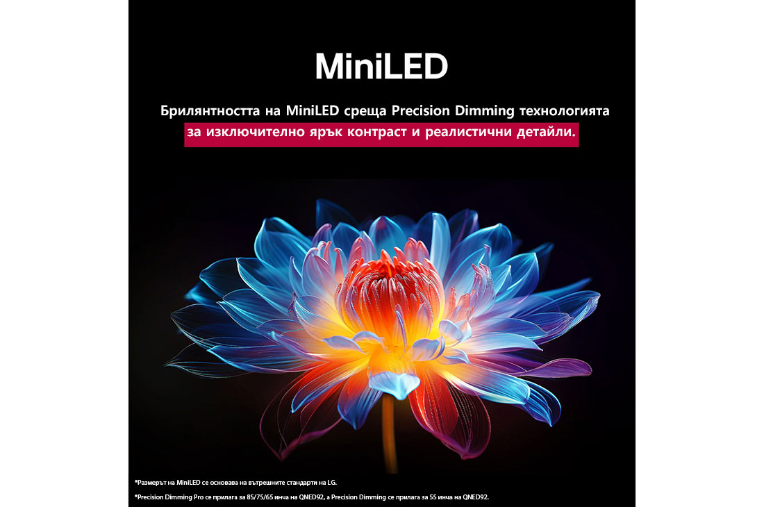 LG 75 инчов LG QNED evo AI QNED87 4K Smart TV 2025, Брилянтността на MiniLED среща Precision Dimming технологията за изключително ярък контраст и реалистични детайли., 75QNED87A3B, thumbnail 7