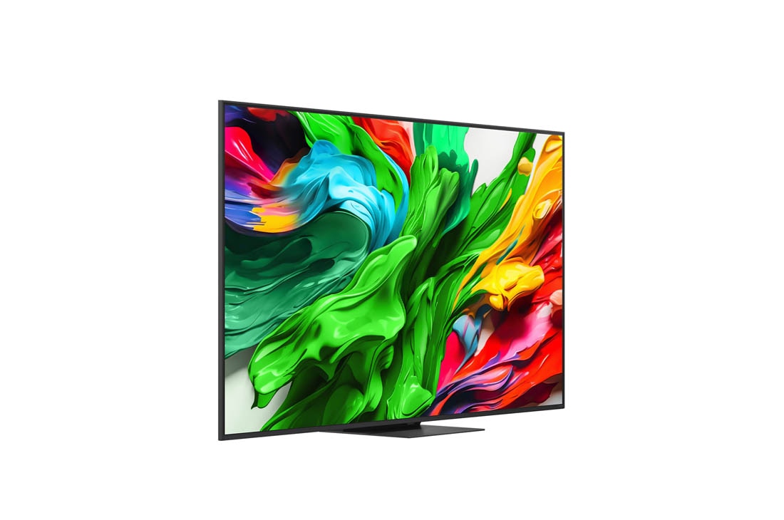 LG 75 инчов LG QNED evo AI QNED87 4K Smart TV 2025, Леко наклонен страничен изглед отдясно на LG QNED evo TV., 75QNED87A3B, thumbnail 2