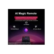 LG 86 инчов LG QNED AI QNED80 4K Smart TV 2025, Дистанционно управление LG AI Magic Remote на преден план. Иконата на бутона AI е осветена. На заден план се вижда LG webOS UI. Курсорът на мишката показва, че се използва дистанционното управление. Т, 86QNED80A3A, thumbnail 9