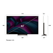 LG  83 инча LG OLED evo AI C5 4K Smart TV 2025, Заден изглед на LG OLED evo AI C5 4K Smart TV., OLED83C51LA, thumbnail 4