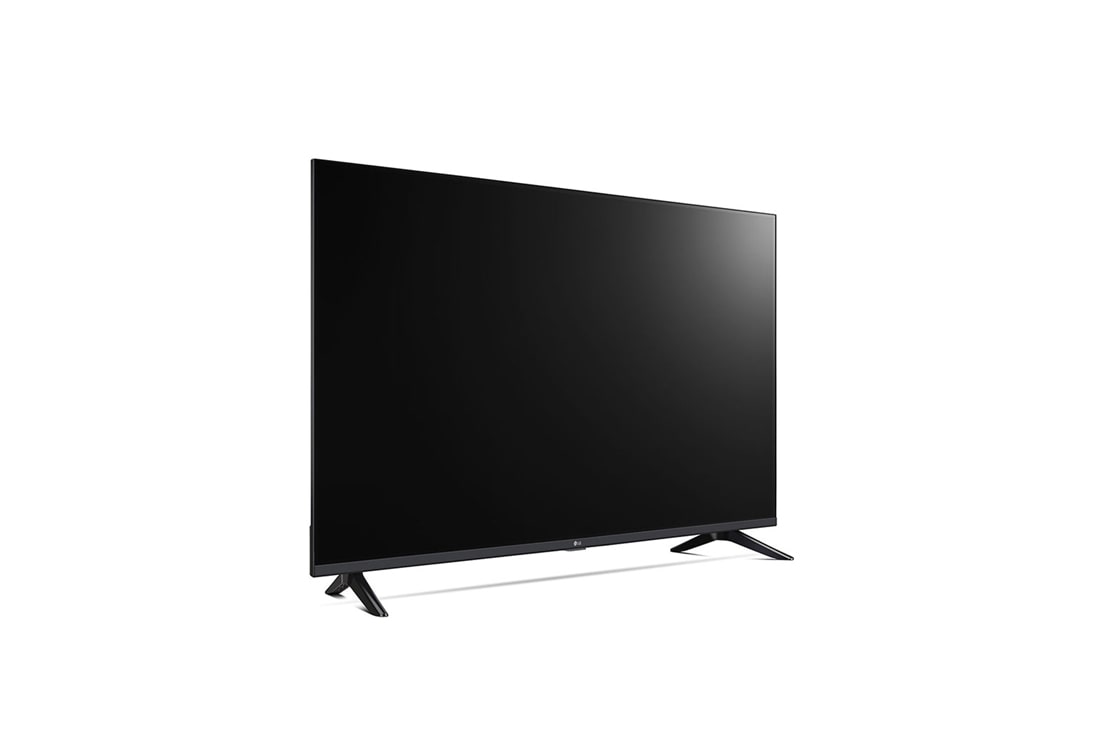 LG 43-инчов LG HD LR60 Smart TV AI 2024, Преден изглед на LG HD TV, LR60 с текст на LG SMART TV AI и 2024 на екрана с двуполюсна стойка, 43LR60006LA, thumbnail 6