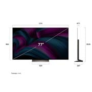 LG 77 инча LG OLED evo AI C5 4K Smart TV 2025, Заден изглед на LG OLED evo AI C5 4K Smart TV., OLED77C51LA, thumbnail 4