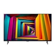 LG 98-инчов LG UHD UT91 4K Smart TV 2024, Ляв страничен изглед, под лек ъгъл, на LG UHD TV, UT90, 98UT91006LA, thumbnail 2