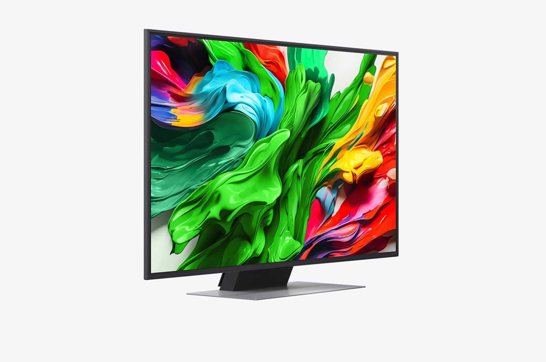 LG 50 инчов LG QNED evo AI QNED87 4K Smart TV 2025, Леко наклонен страничен изглед отдясно на LG QNED evo TV., 50QNED87A3D, thumbnail 2