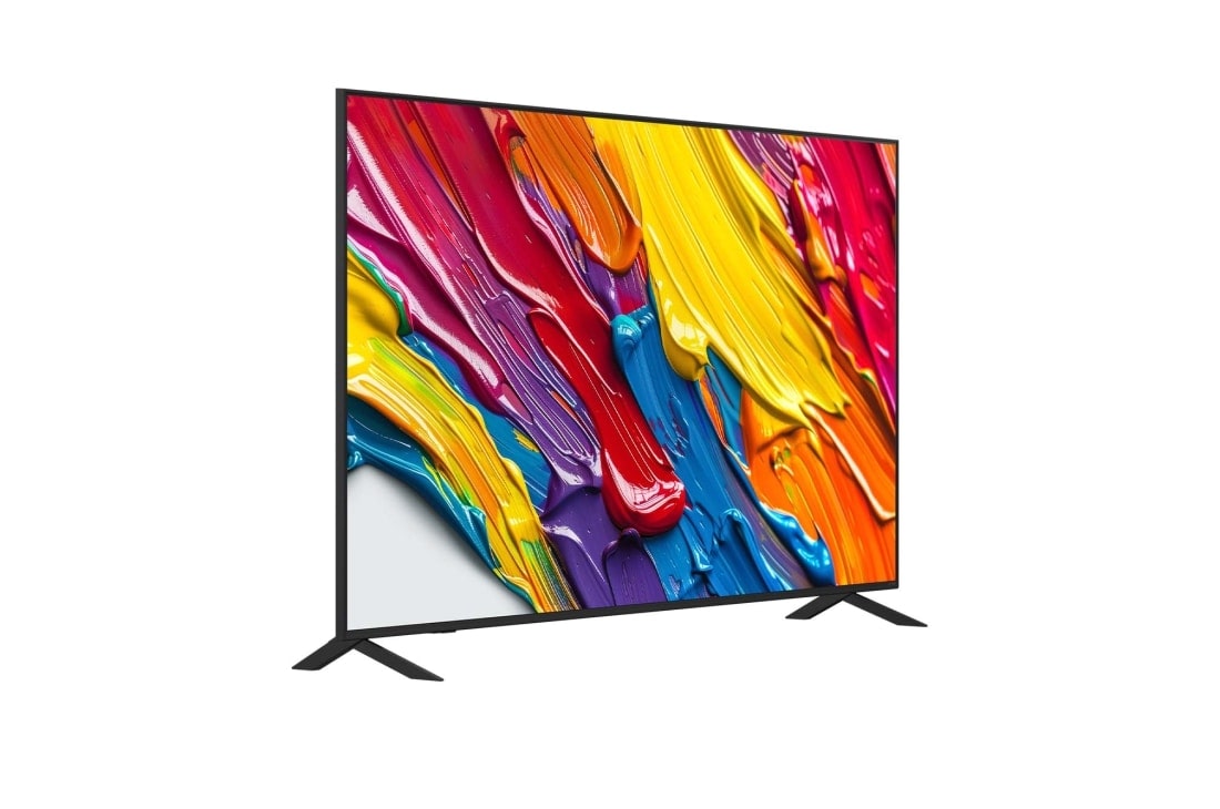 LG 75-инчов LG QNED AI QNED84 4K Smart TV 2025, Леко наклонен страничен изглед отдясно на LG QNED TV., 75QNED84A3C, thumbnail 2