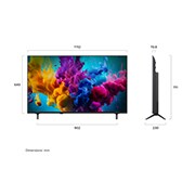 LG 50-инчов LG QNED evo AI Mini LED QNED8M 4K Smart TV 2026, Изглед отпред на LG QNED evo AI Мини светодиод QNED8M, пуснат през 2026 г., запълва екрана с ярки, плавни изблици на многоцветно, наподобяващо боя движение, докато богато наслоени облаци от цвят се ра, 50QNED8MB6C, thumbnail 1