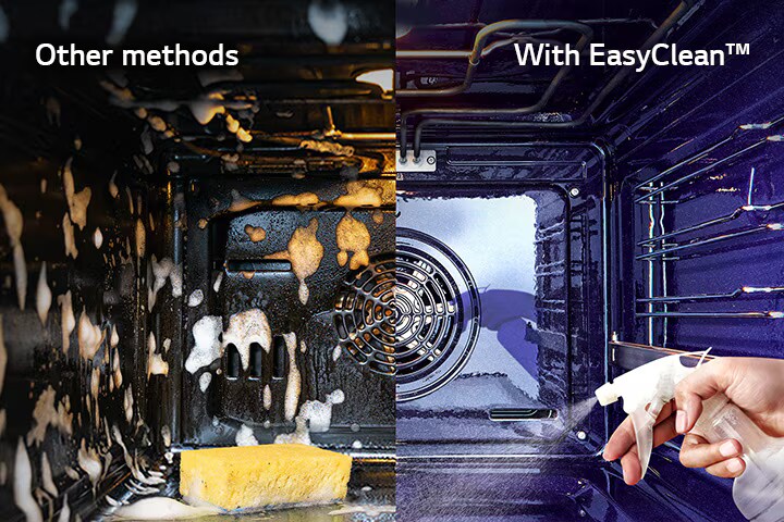 Видео за лесно почистване на вътрешността на фурната с функцията EasyClean™.