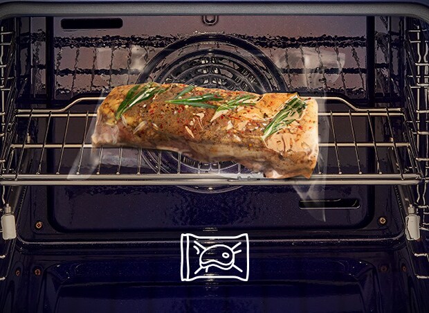 Изображение на вакуумно опаковано месо, приготвено чрез Су-вид.