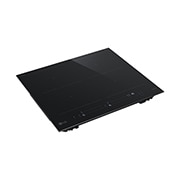 LG Индукционен плот за вграждане, функция Boost, режим Flex, LG индукционен плот за вграждане, изглед от горния ляв ъгъл, с черно стъкло, 4 зони за готвене и бели LED светлини., CBIZ2437B, thumbnail 8