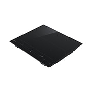 LG Индукционен плот за вграждане, функция Boost, режим Flex, LG индукционен плот за вграждане, изглед отдясно, с черно стъклено покритие, 4 зони за готвене и бели LED светлини., CBIZ2437B, thumbnail 12