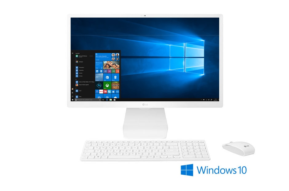 LG Computador All in One LG com TV 24'', Windows 10 Home (A LG recomenda o Windows 11 Pro para empresas), I5, 4GB, 1TB, 7ª Geração de Processadores Intel®, 4,80 Kg, 24V570-C.BJ31P1