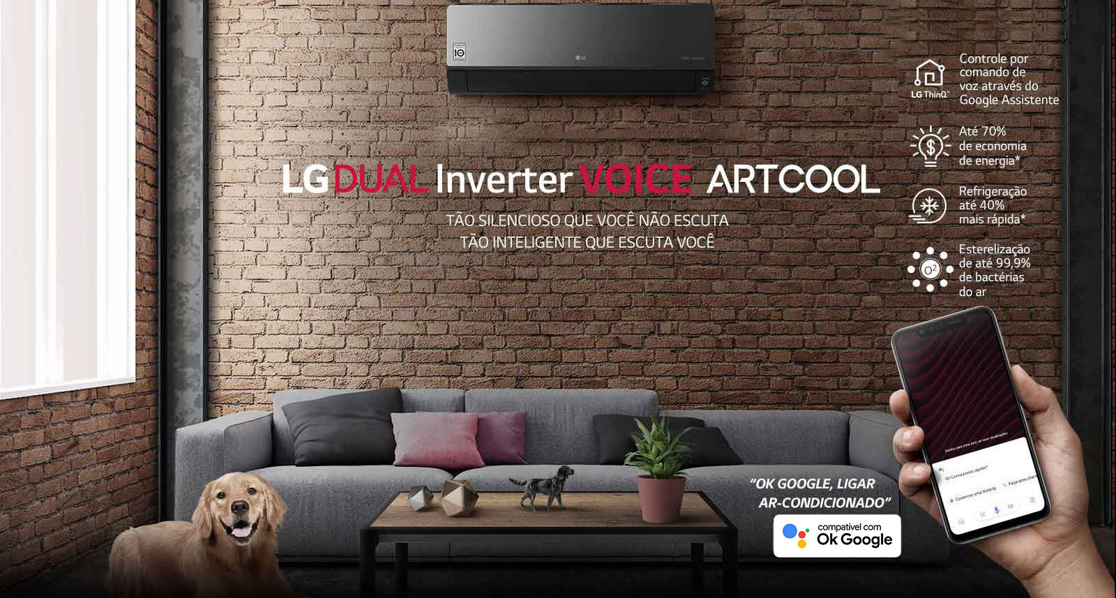 ❄️Ar Condicionado Dual Inverter LG Art Cool 18000Btus Q/F - Ibyte