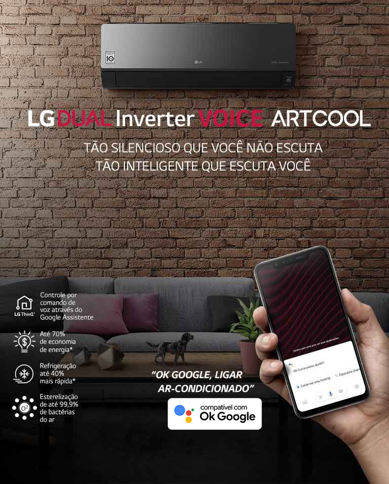 ❄️Ar Condicionado Dual Inverter LG Art Cool 18000Btus Q/F - Ibyte