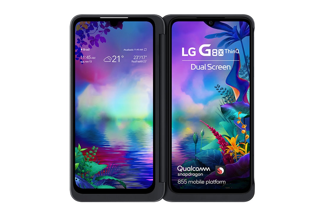 LG Smartphone LG G8X ThinQ - Duas telas OLED de 6.4'', Full HD+, Frontal de 32MP e Memória de 6GB/128GB, LMG850EMW