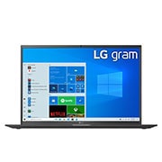 LG gram 17'' Windows 11 Home, Intel® Core™ i7 11ª geração, plataforma Intel® Evo™, 1.350g, Vista frontal, 17Z90P-G, thumbnail 1